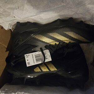 NWT Adidas Adizero Impact football cleats Men's size 9.5 black & gold